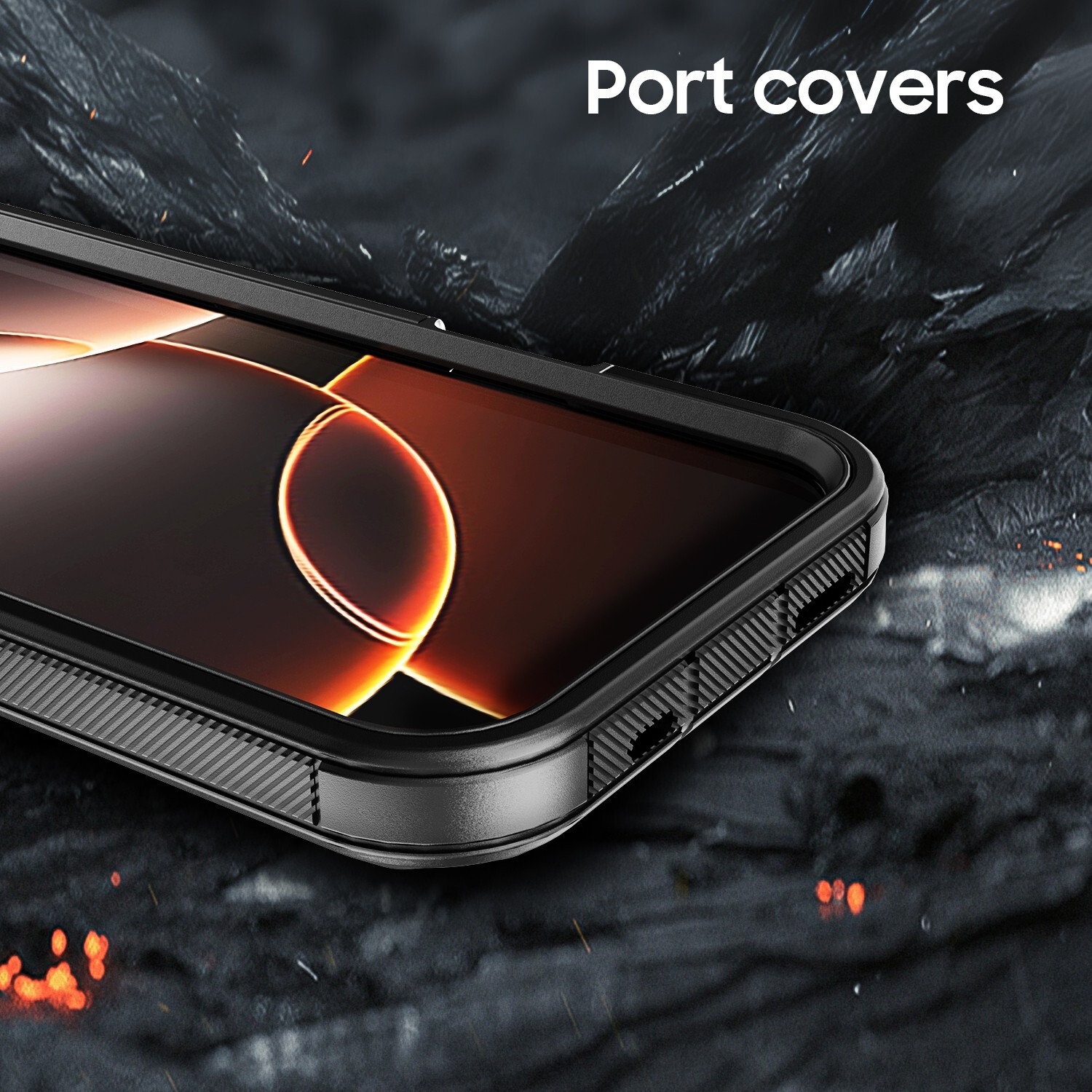 for iPhone 16 PRO MAX (screen 6.9") Rugged Triple Layer TPU and PC Lined Case