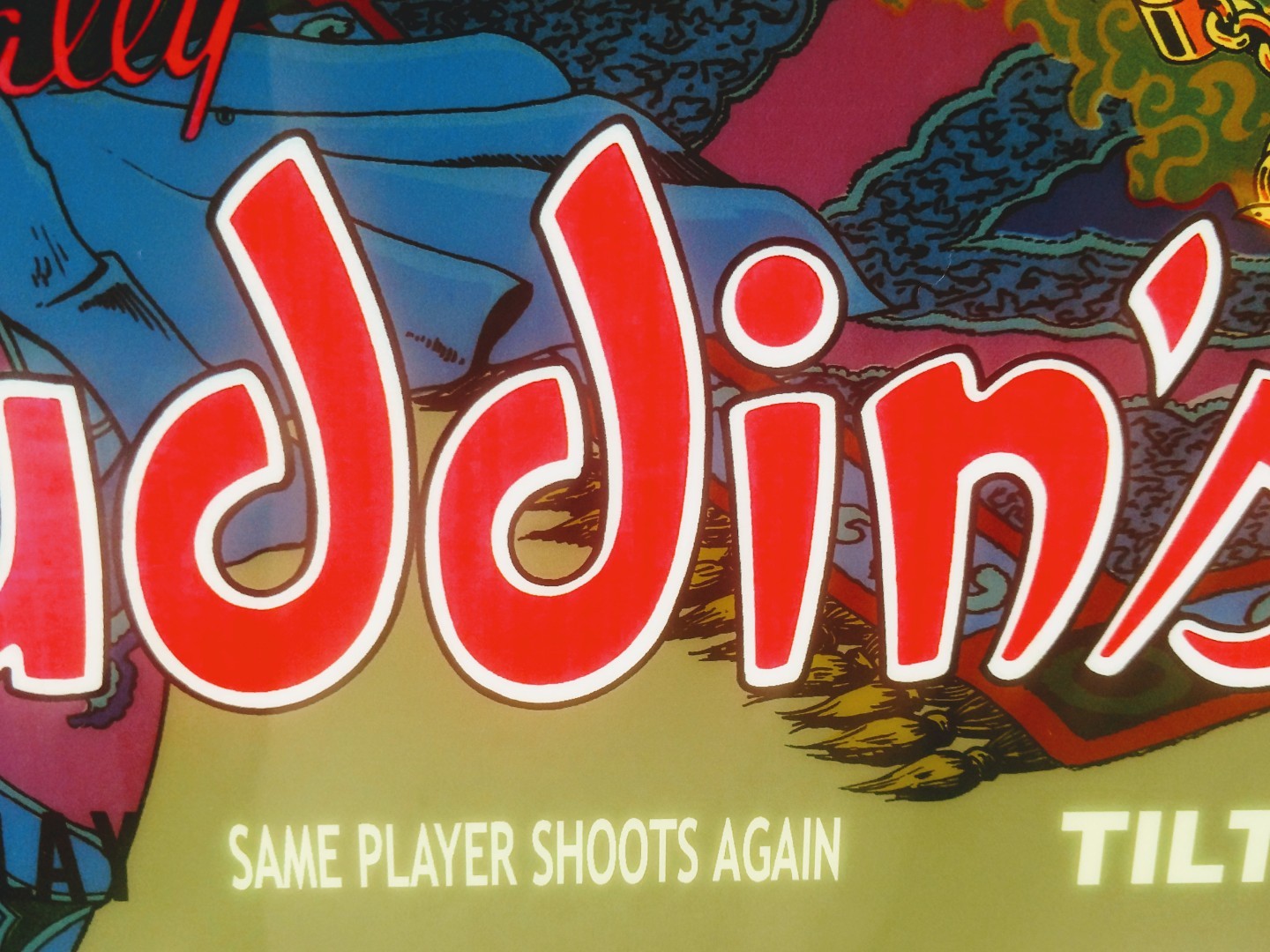 Williams Aladdin's Castle Pinball Machine Translite Backglass