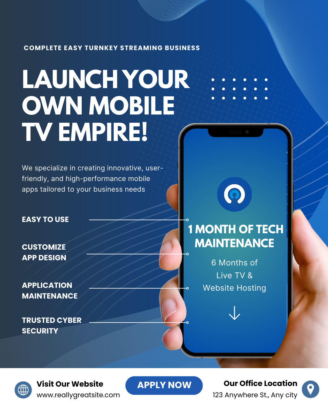 Start Your Own Mobile TV Empire!  Complete Easy Turnkey Streaming Business