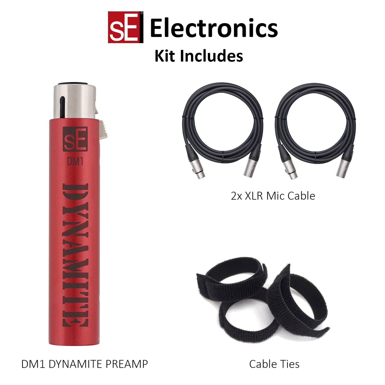 Active In-line Microphone Preamp with 28dB Gain & 2 XLR Cables Bundle
