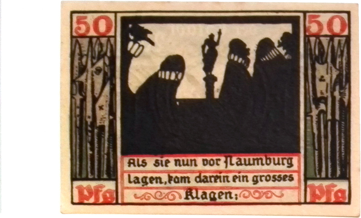 1920 Germany NAUMBURG 50 Phennig Notgeld / Banknote UNC