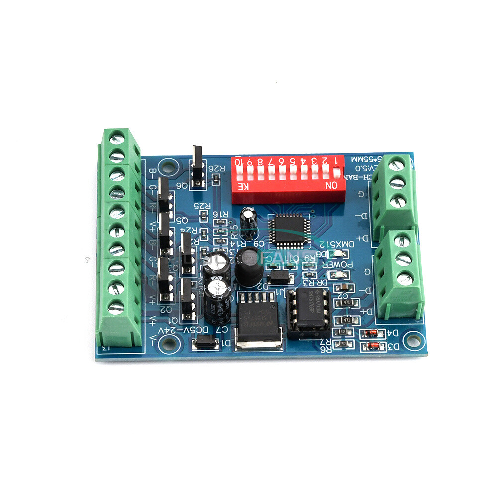 DMX512 Decoder 6CH Channel RGBW Controller led stage Dj lighting CMOS Output