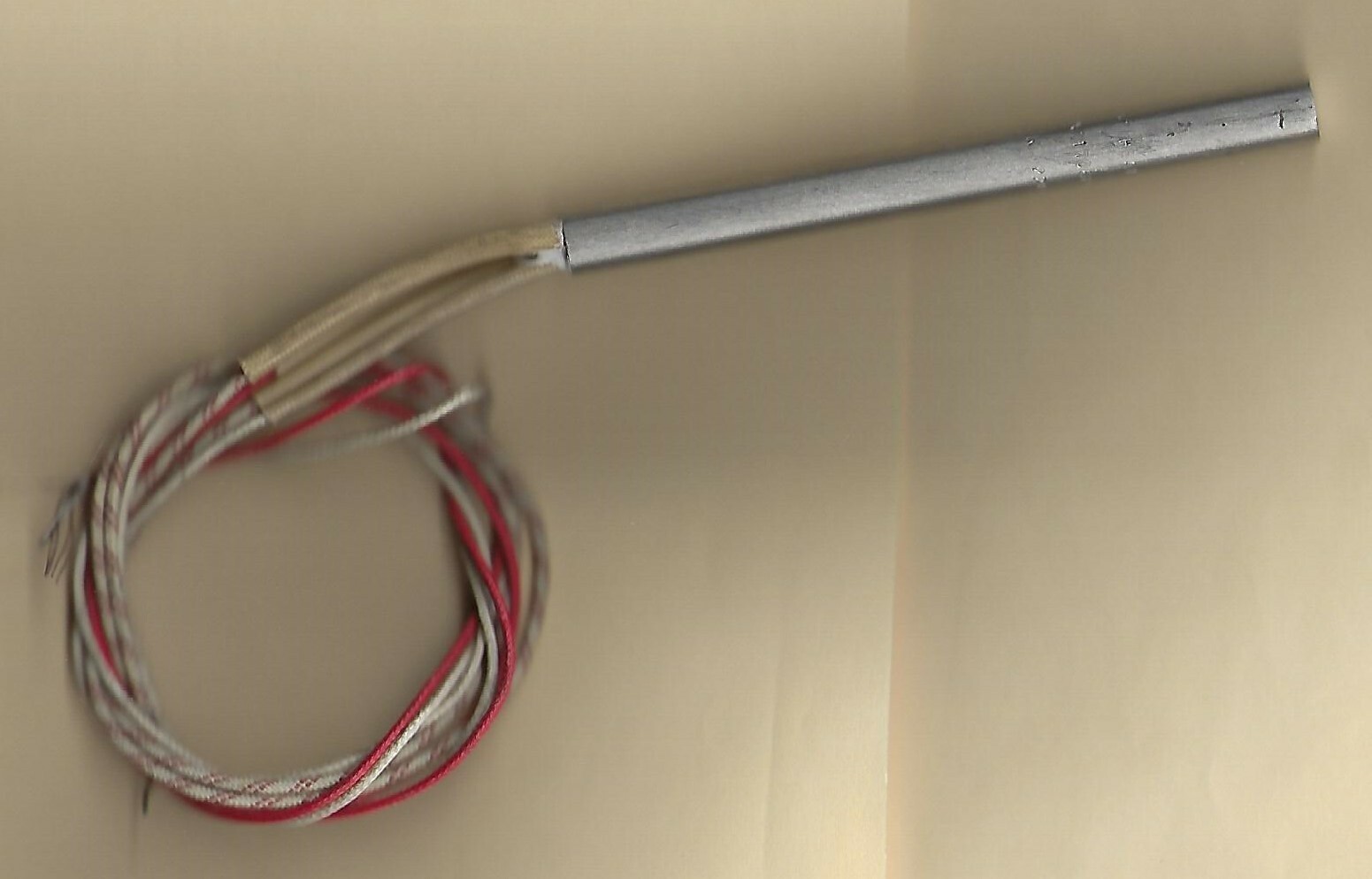 Fast Heat Cartridge Heater 3/8" Dia X 4.25"  Long 250W 240V 10" lead  T/C Type J