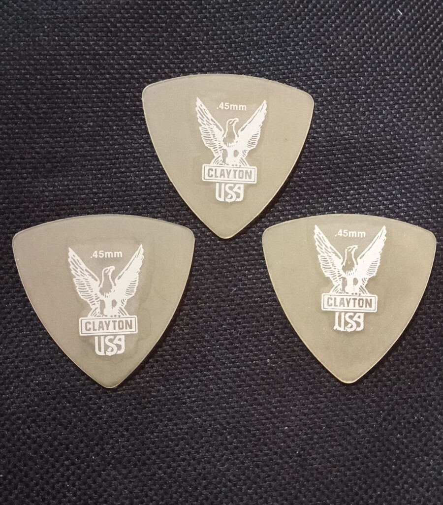 Clayton Ultem Rounded Triangle Picks, .45mm Gauge, 3 Picks