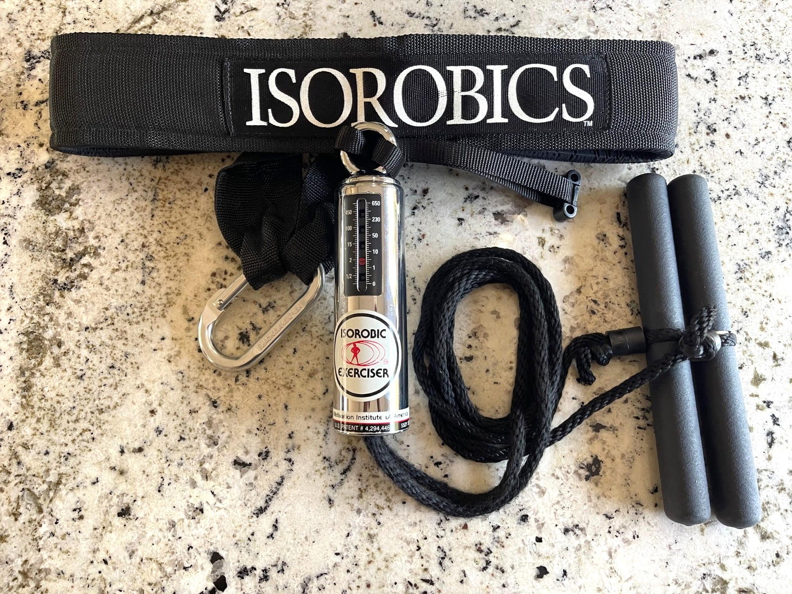 Vintage Isorobic Exerciser Fitness Motivation Institute Isometric Trainer w/Belt