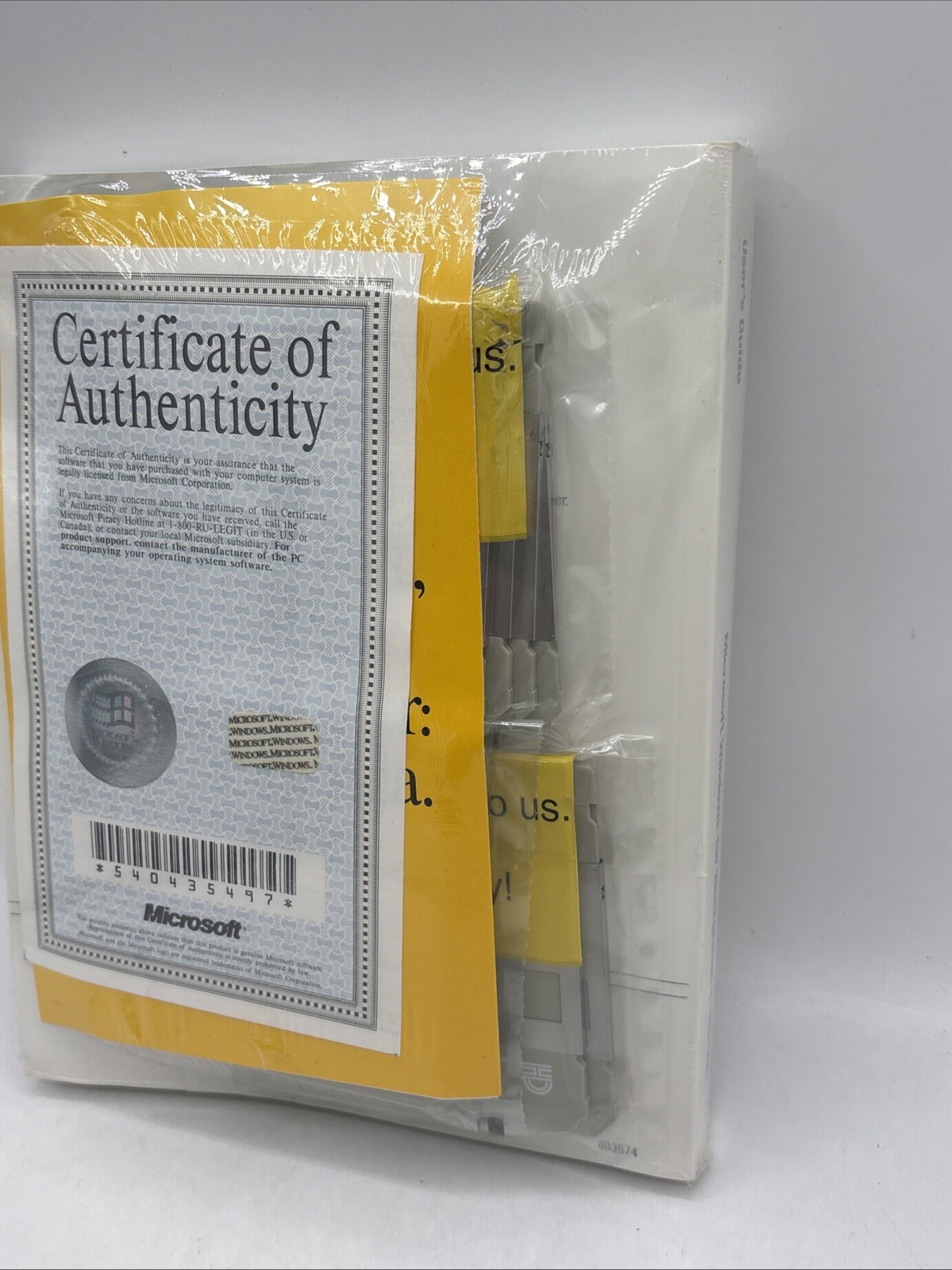 SEALED Microsoft Windows Workgroups PC User's Guide COA RARE with disks 3.5