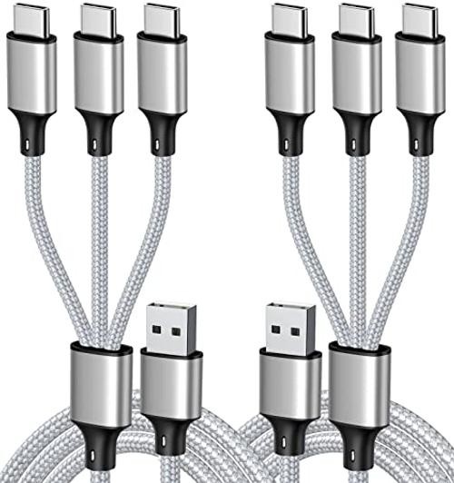 Multi Charging Cable, USB C Splitter Cable, 3 in 1 Fast Charging Cord with 3