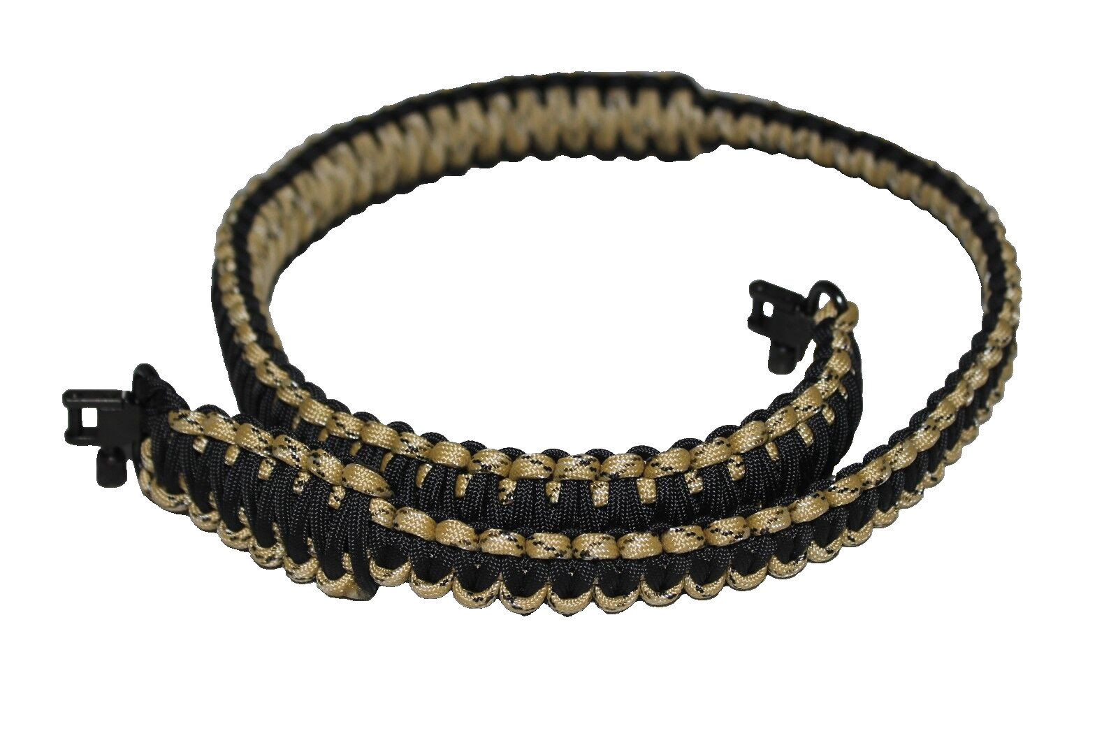 Paracord Rifle Shotgun Sling Desert Camo / Black  2 point Gun Sling lanyard one