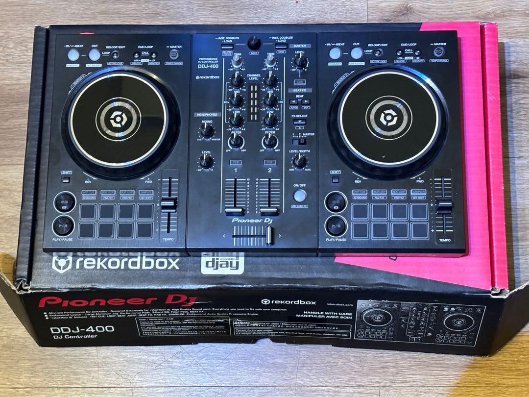Pioneer DJ DDJ-400 DDJ400 Color 2-Channel Controller Used w/USB Cable & Cover