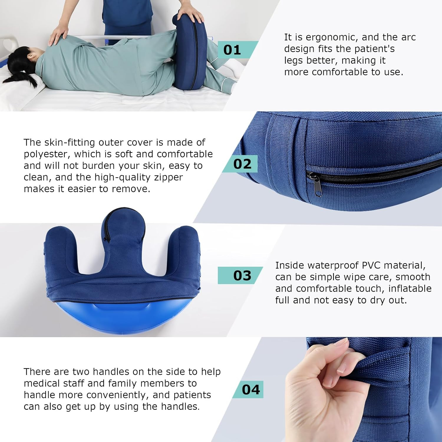 Bedridden Patient Turning Device and Bedroll Pillow for Elderly - Inflatable