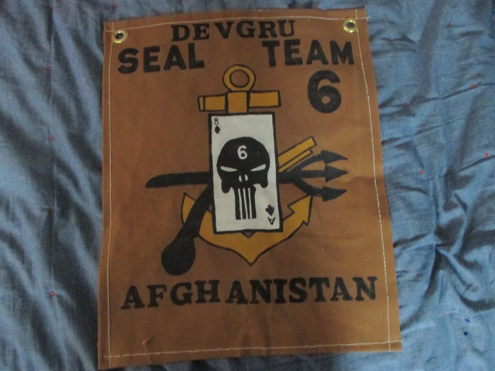 MODERN  SEAL TEAM SIX DEVGRU AFGHANISTAN ACES/8'S  BAR-  BARRACK WALL FLAG