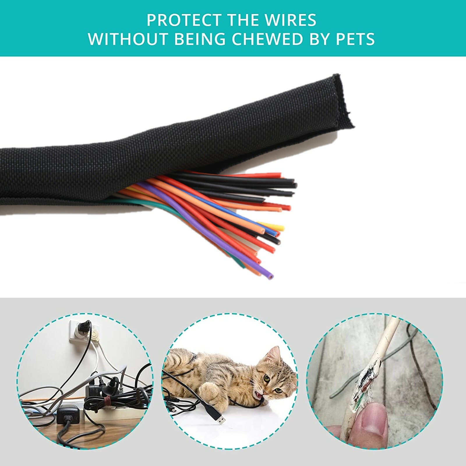 Cord Protector Wire Loom Tubing Cable Sleeve Split Harness Wrapping Lot