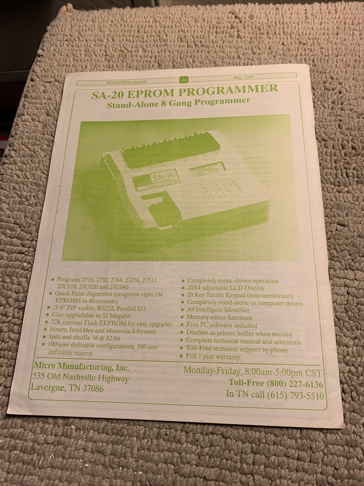 1990 May Beast busters STAR TECH JOURNAL manual