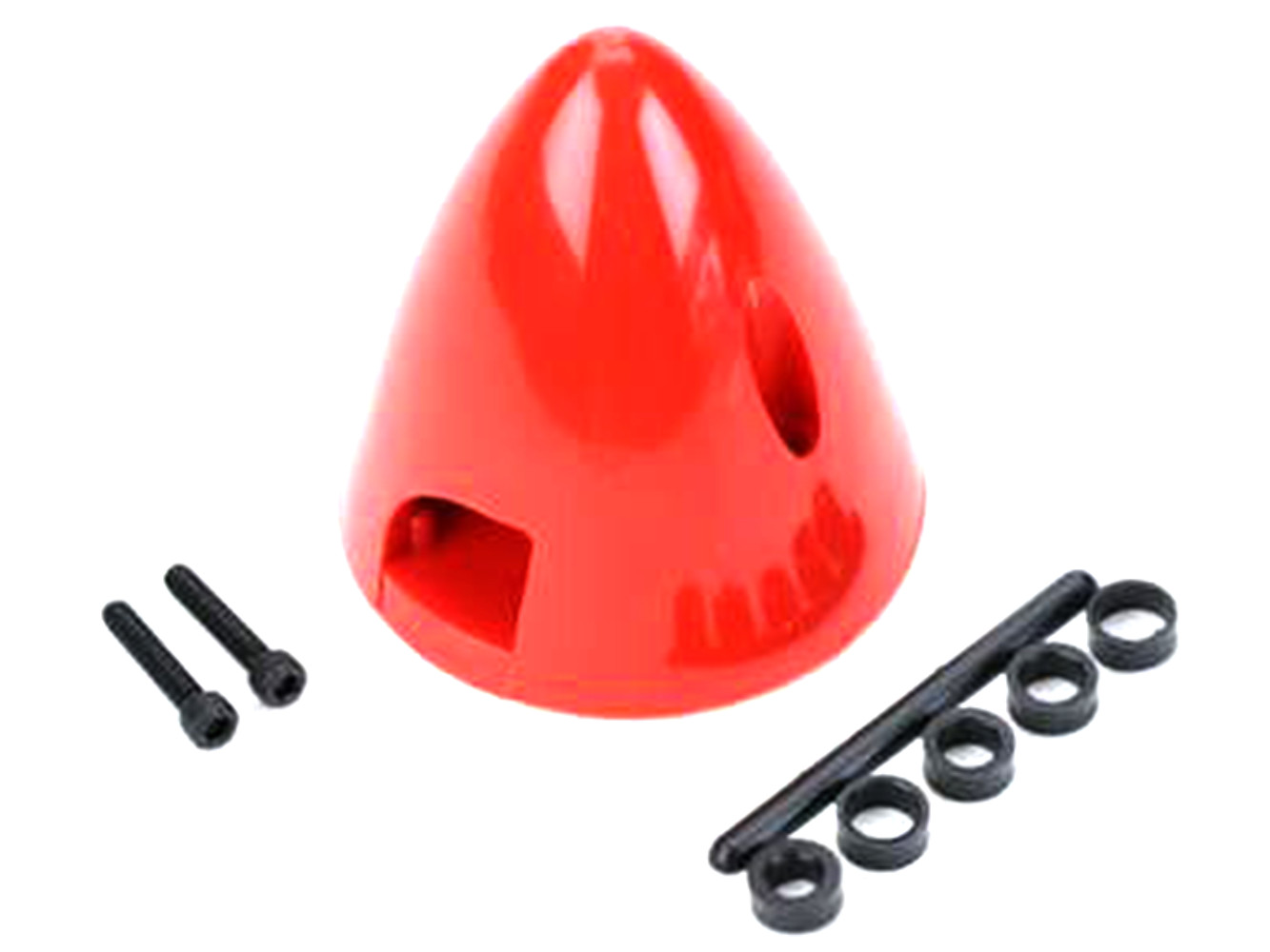 Spinner, 4 Pin, 1-3/4", Red