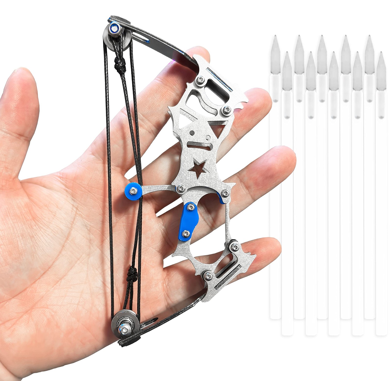 TIETHEKNOT Mini Archery Bow Set Right Hand Compound silvery
