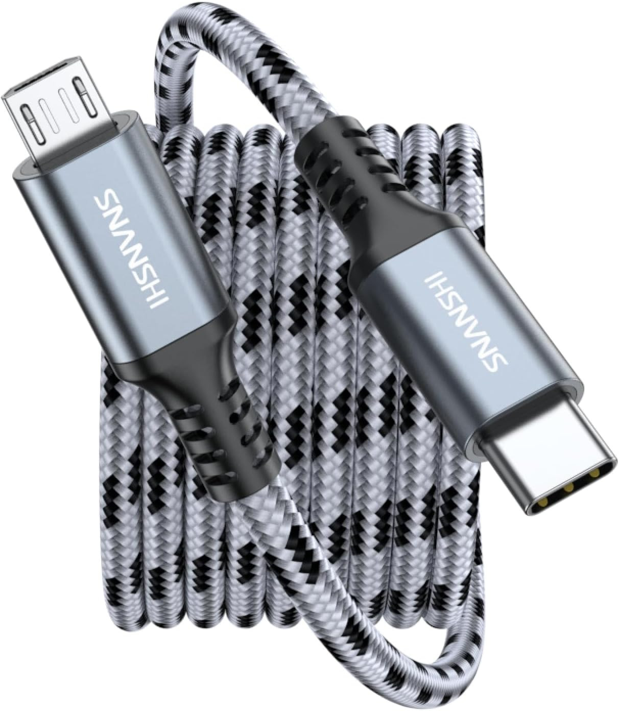 Micro USB to USB C Cable USB C to Micro USB Cable, Braided USB-C to Micro 4FT