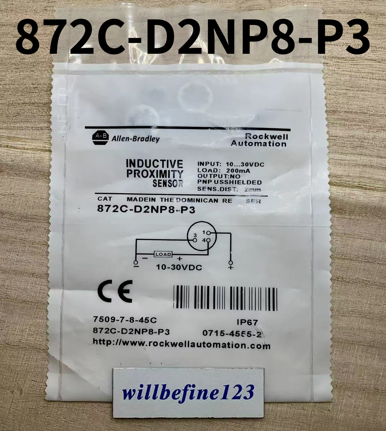 872C-D2NP8-P3 Allen Bradley Proximity Switch