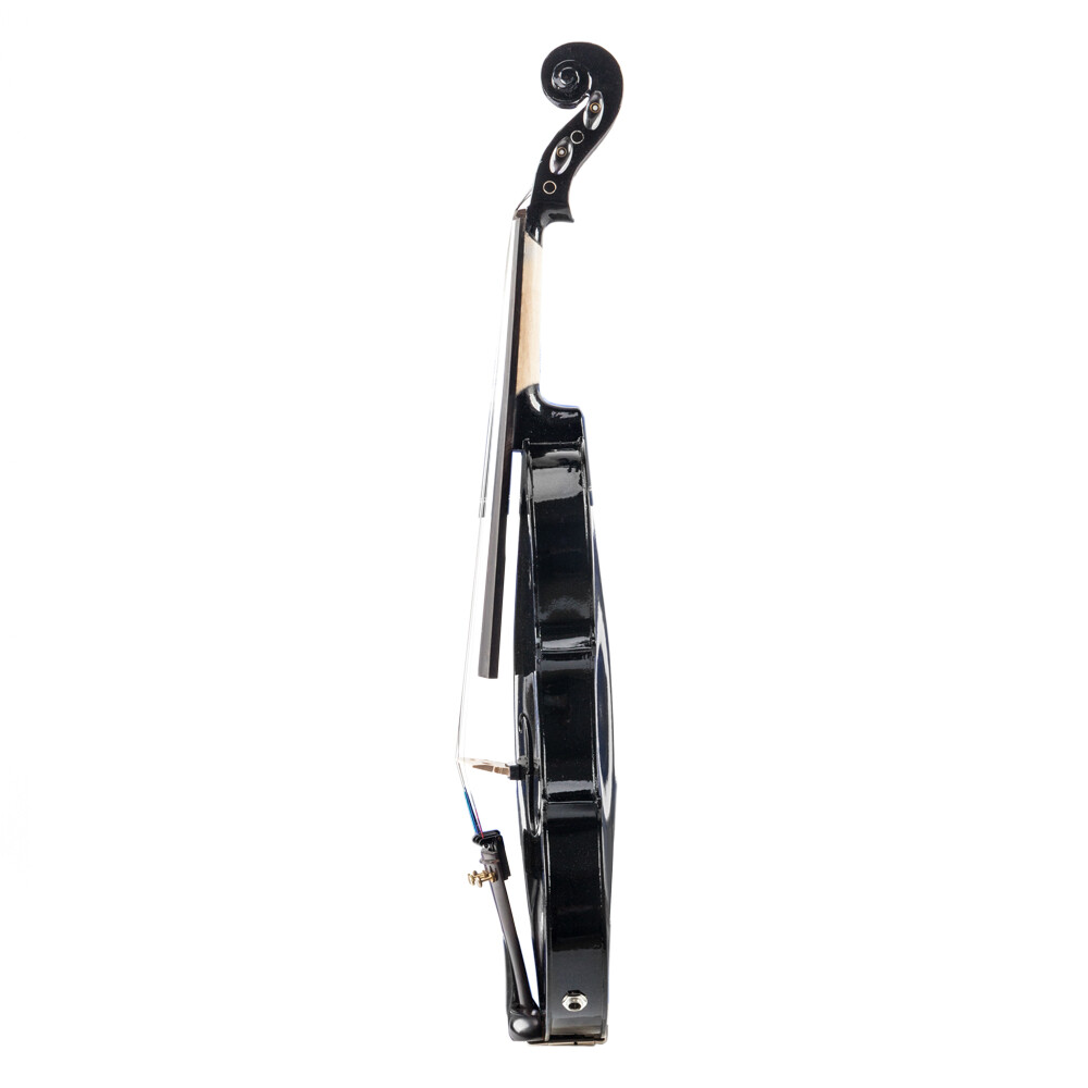 4/4 Full Size EQ Violin with Case Bow Strings Shoulder Rest Tuner Black