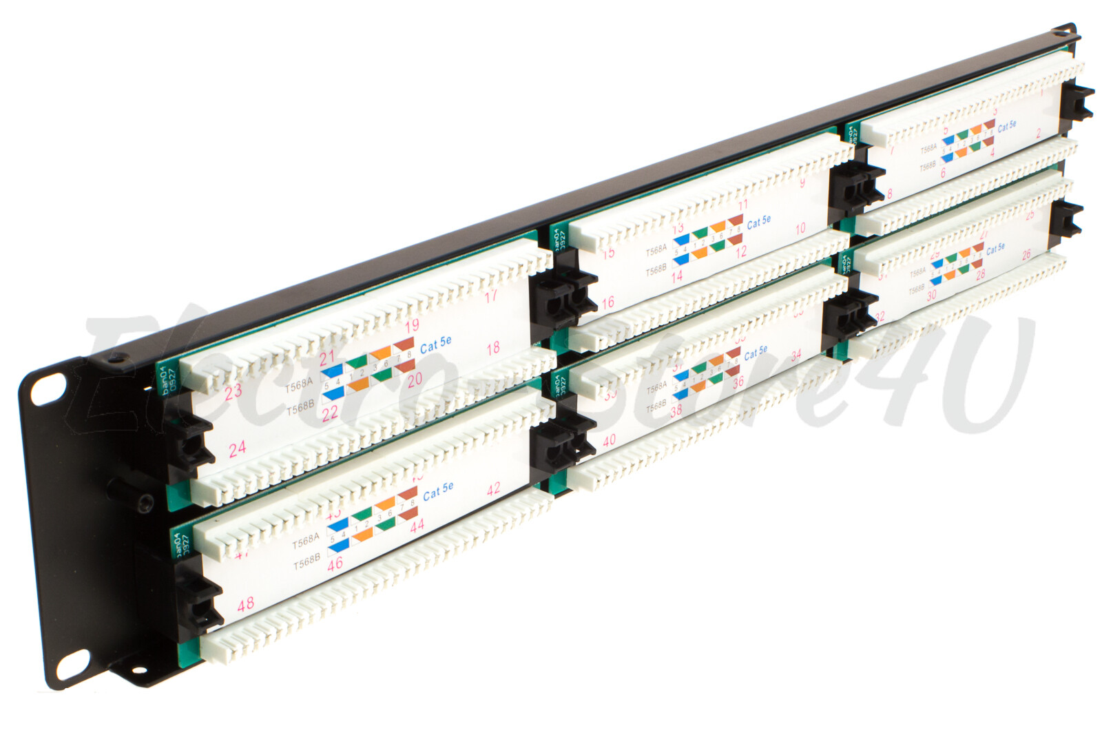 Network Patch Panel for Cat5e Cat6 110Type 12 24 48 Ports RJ45 Ethernet Rack Lot