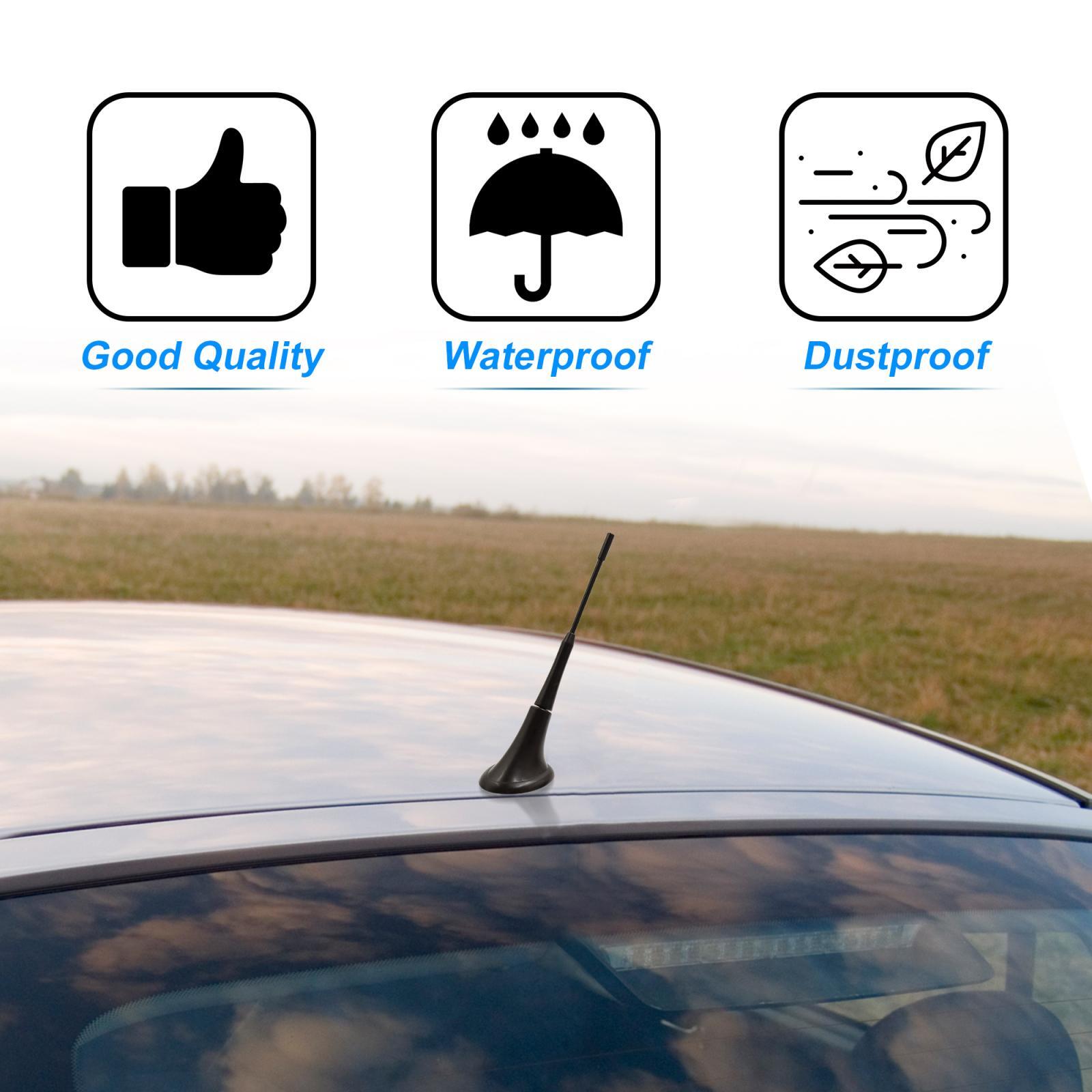 Car Self-adhesive Base Decorative Dummy Antenna Aerial Universal Black Replace