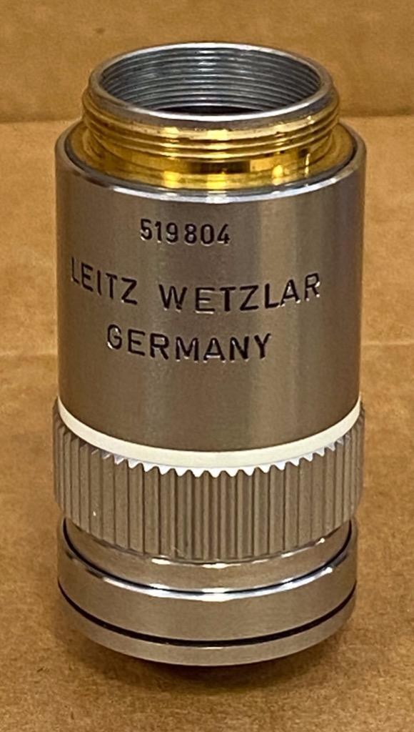 LEITZ WETZLAR 160/ 0.17 EF 100/1.25 OEL MICROSCOPE OBJECTIVE LENS (519804) USED.
