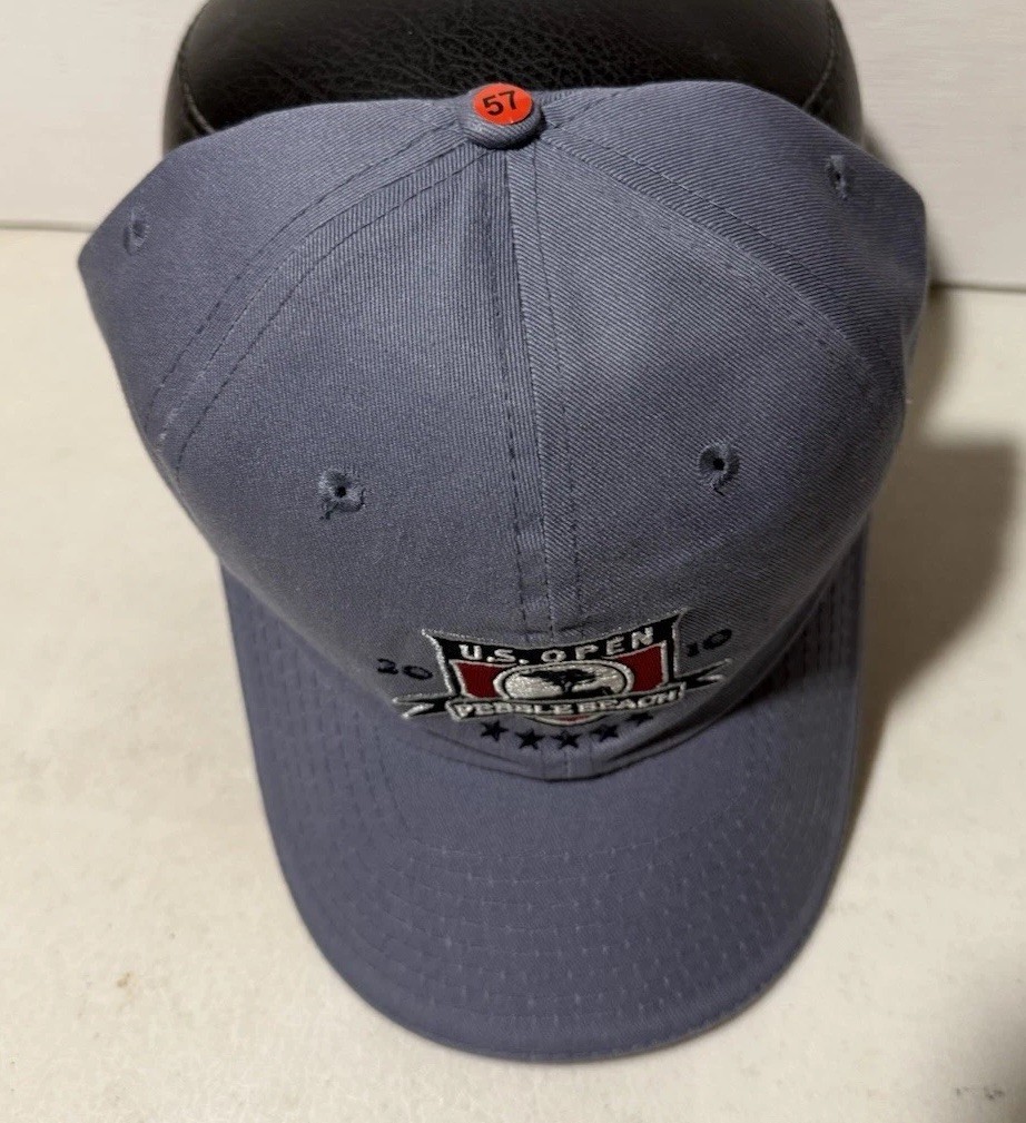 USGA 2010 US Open Pebble Beach Adjustable Hat Cap Gray Cotton