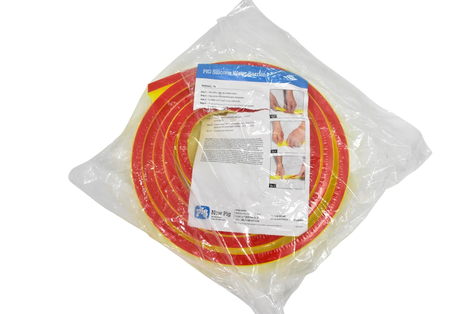 New Pig Silicone Water Barrier Adhesive Peel & Stick Flood Leak Dam 10' L