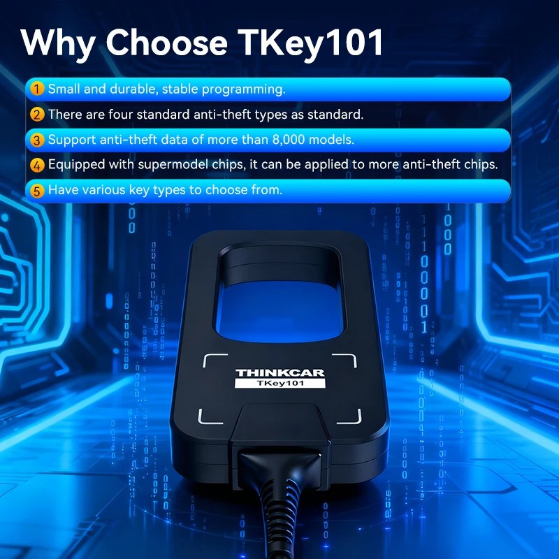 THINKCAR TKEY101 Smart Key Programmer Keyless Remote Chip Maker For MUCAR 892BT