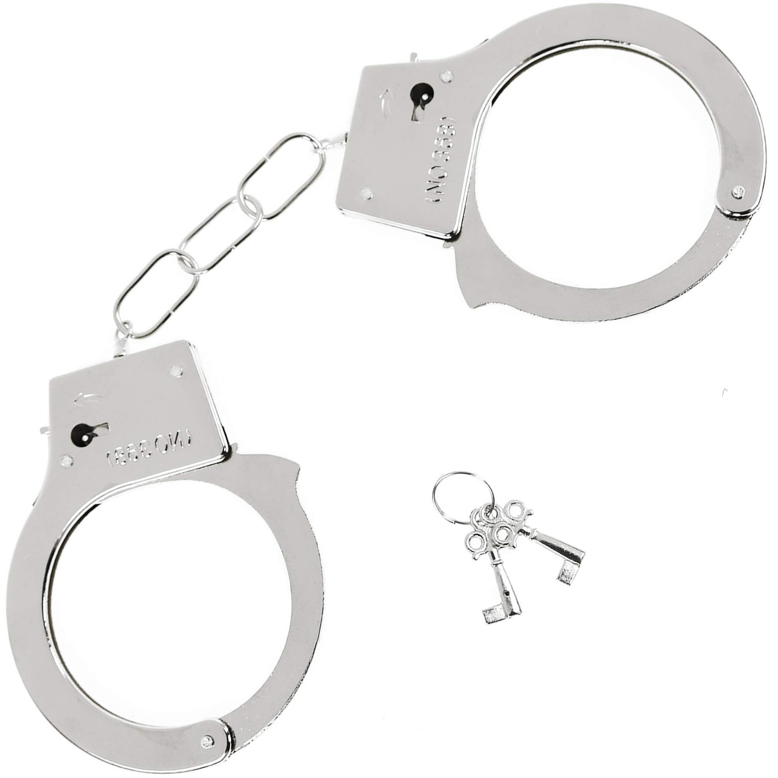 Skeleteen Metal Handcuffs with Keys - Toy Police Costume Prop Accessories Metal