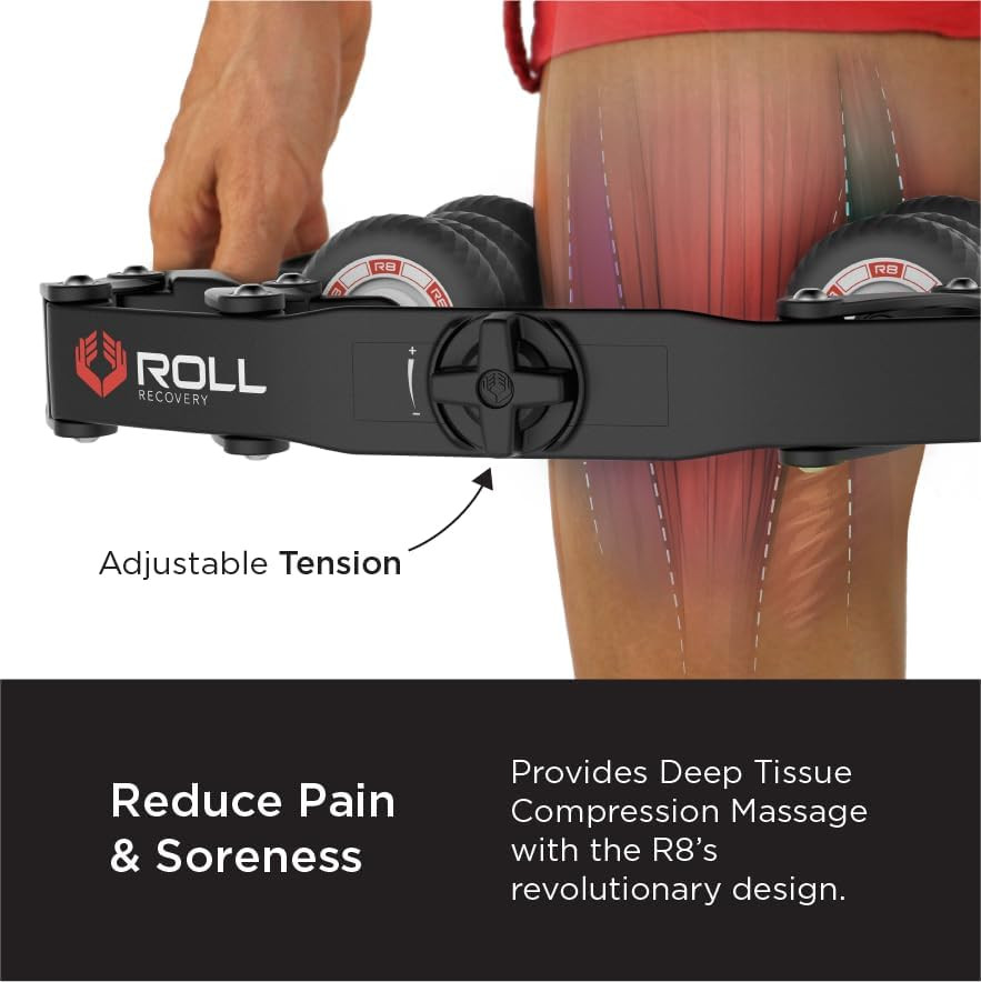 R8 plus (Carbon Black) - Deep Tissue Massage Roller