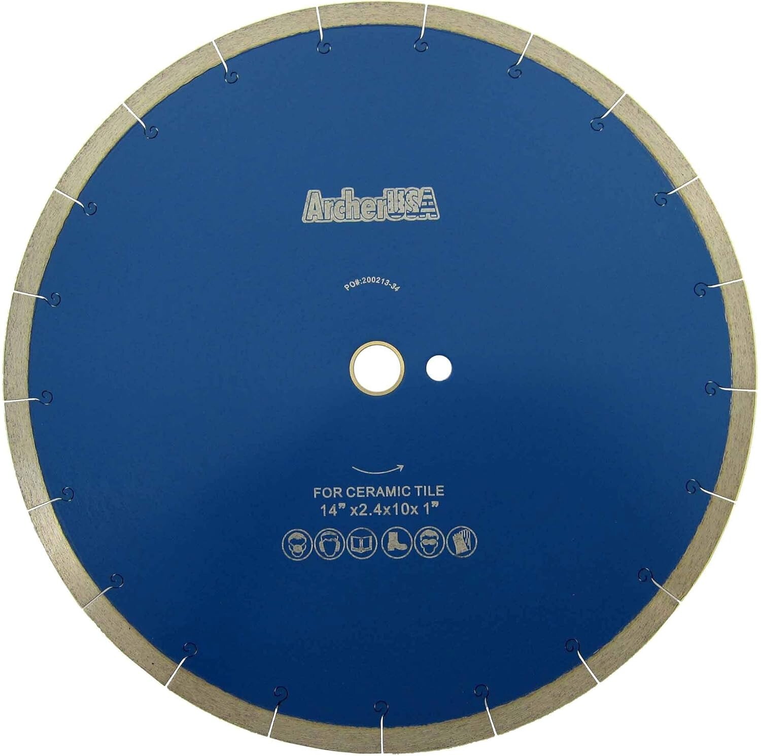 Archer PRO 14" in. J-Slot Continuous Diamond Blades, Wet Tile Saw Blade New