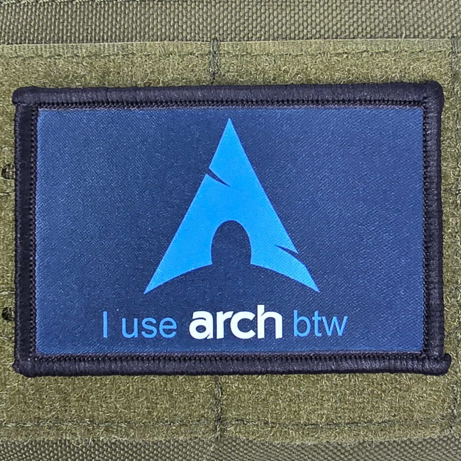 I Use Arch BTW Linux Patch Moral Tactical Military Army USA Flag Hook & Loop 3x2