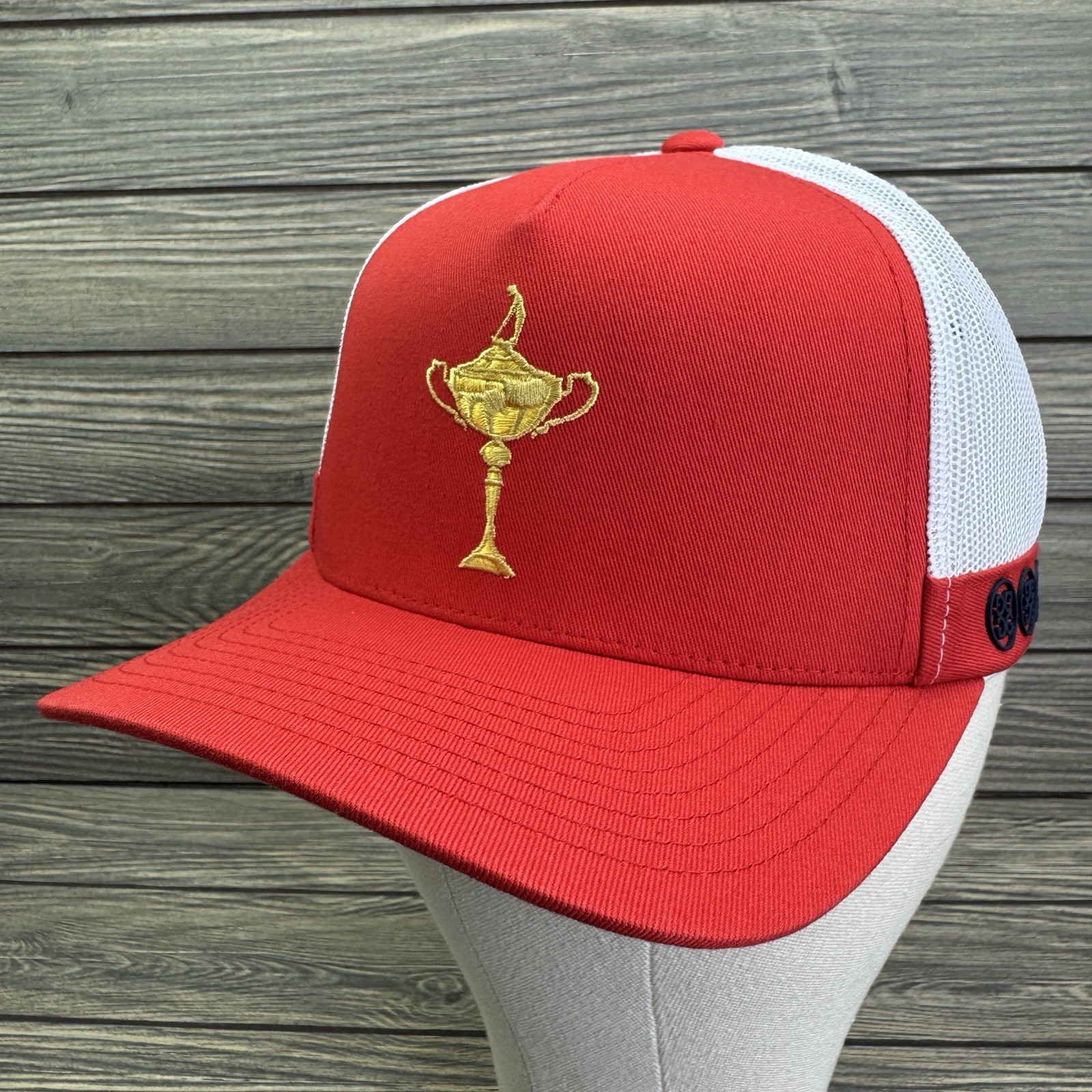 G/Fore 2025 Ryder Cup Bethpage Black NY Trophy Trucker Poppy Snapback G4 Hat New