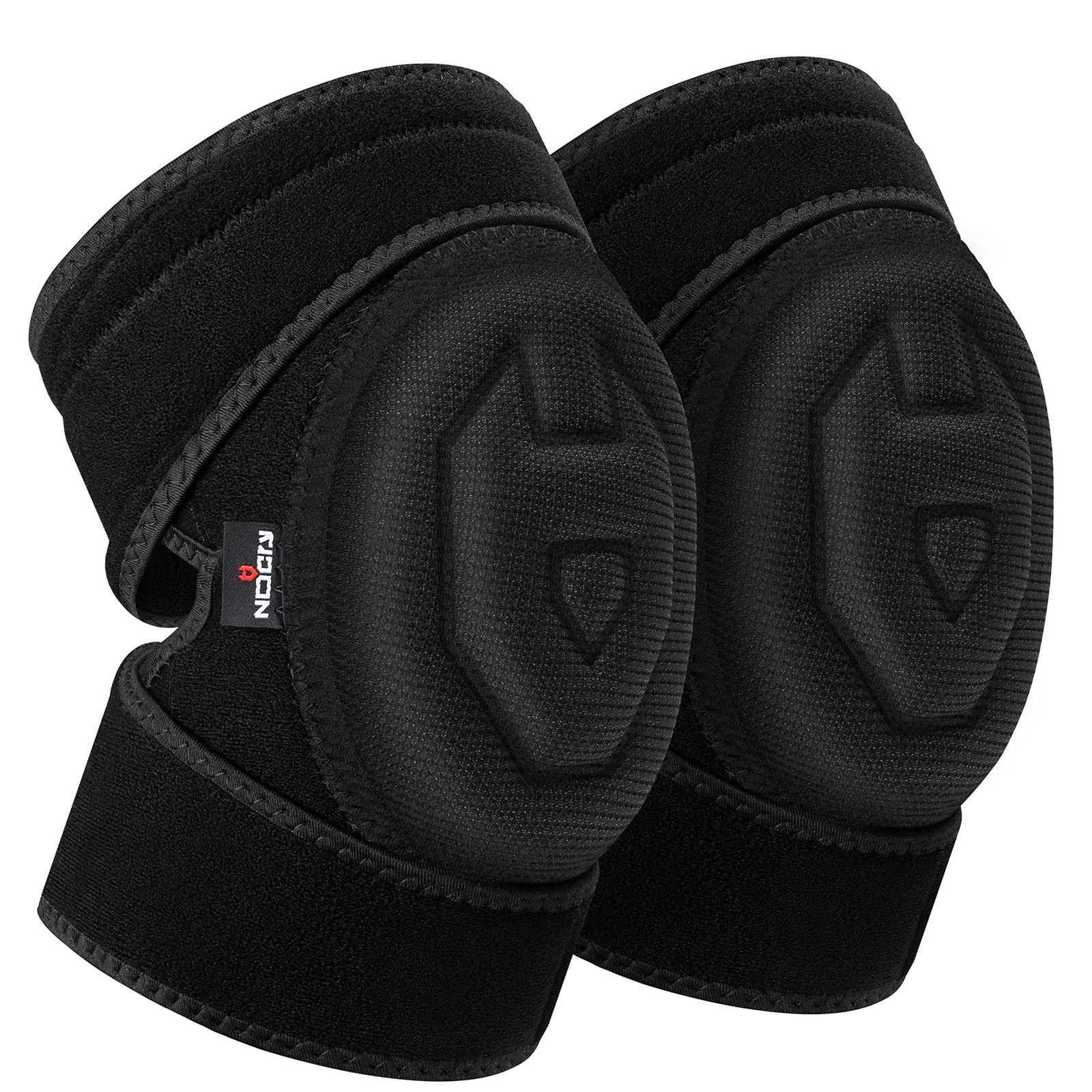 NoCry Gardening Knee Pads for Women & Men with Soft Foam One Size, Black