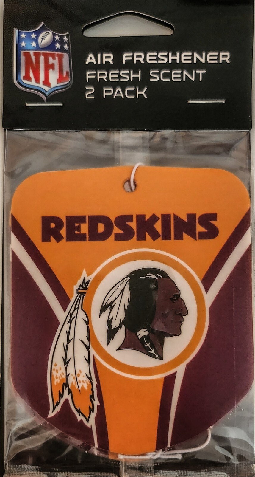 Washington Redskins Shield Design Air Freshener 2 Pack [NEW] NFL Fresh Car Truck