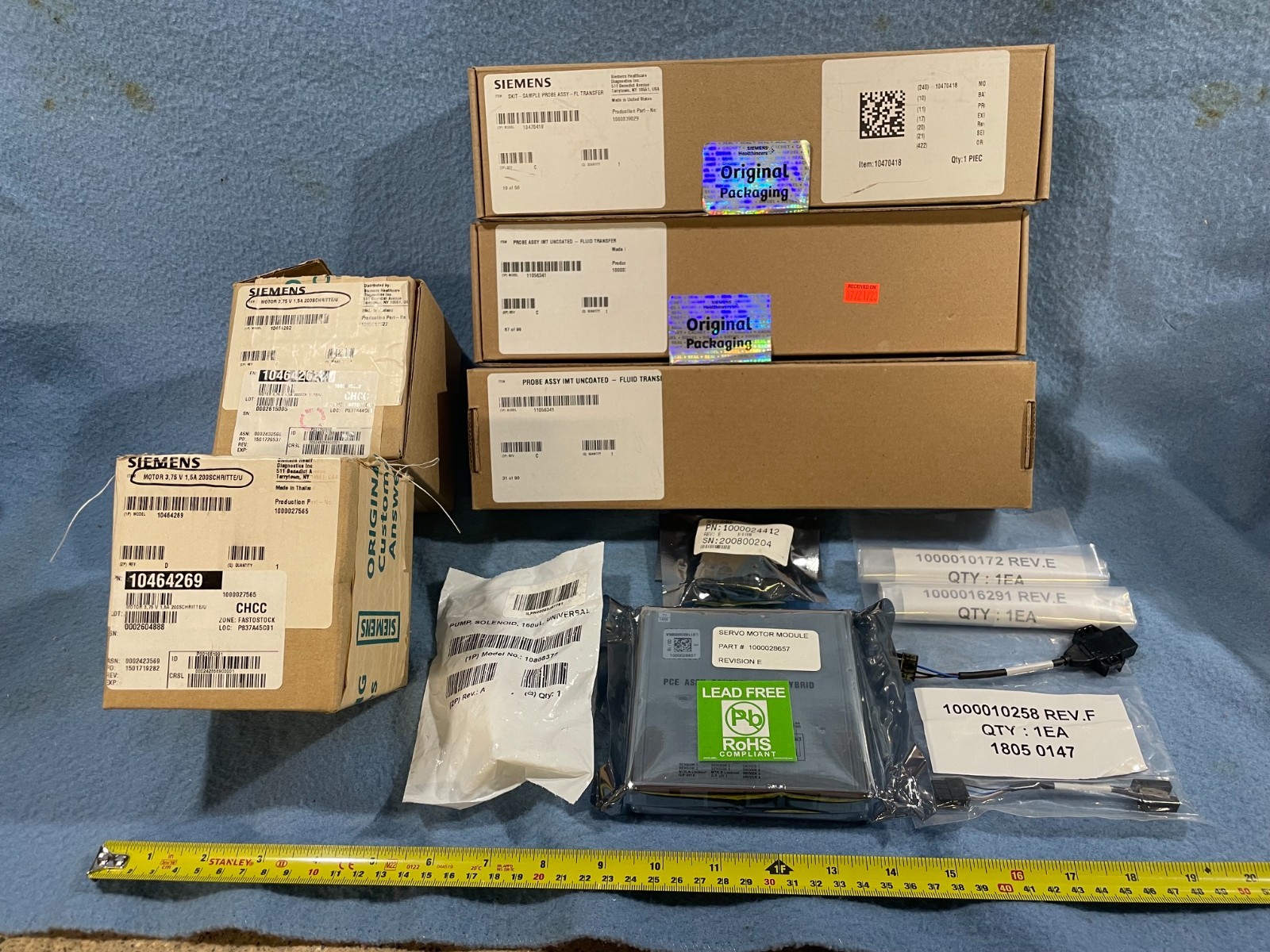 Siemens Vista Chemistry Analyzer Repair Parts NOS Probes, motors, pump and Servo