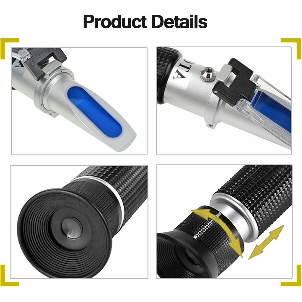 Brix Refractometer with ATC - Accurate Dual Scale Hydrometer for Homebrewing