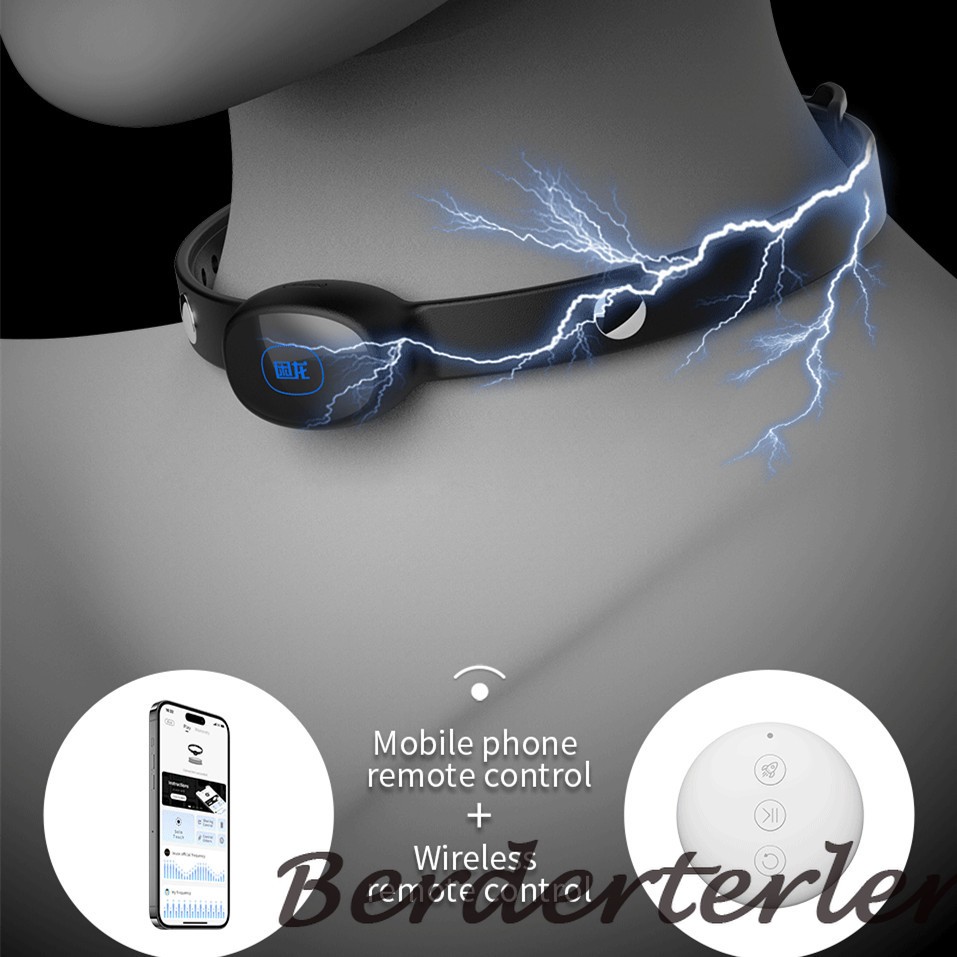 2026 Black Shock Collar Slave APP Remote Control SM Neck Collar Game for Couples