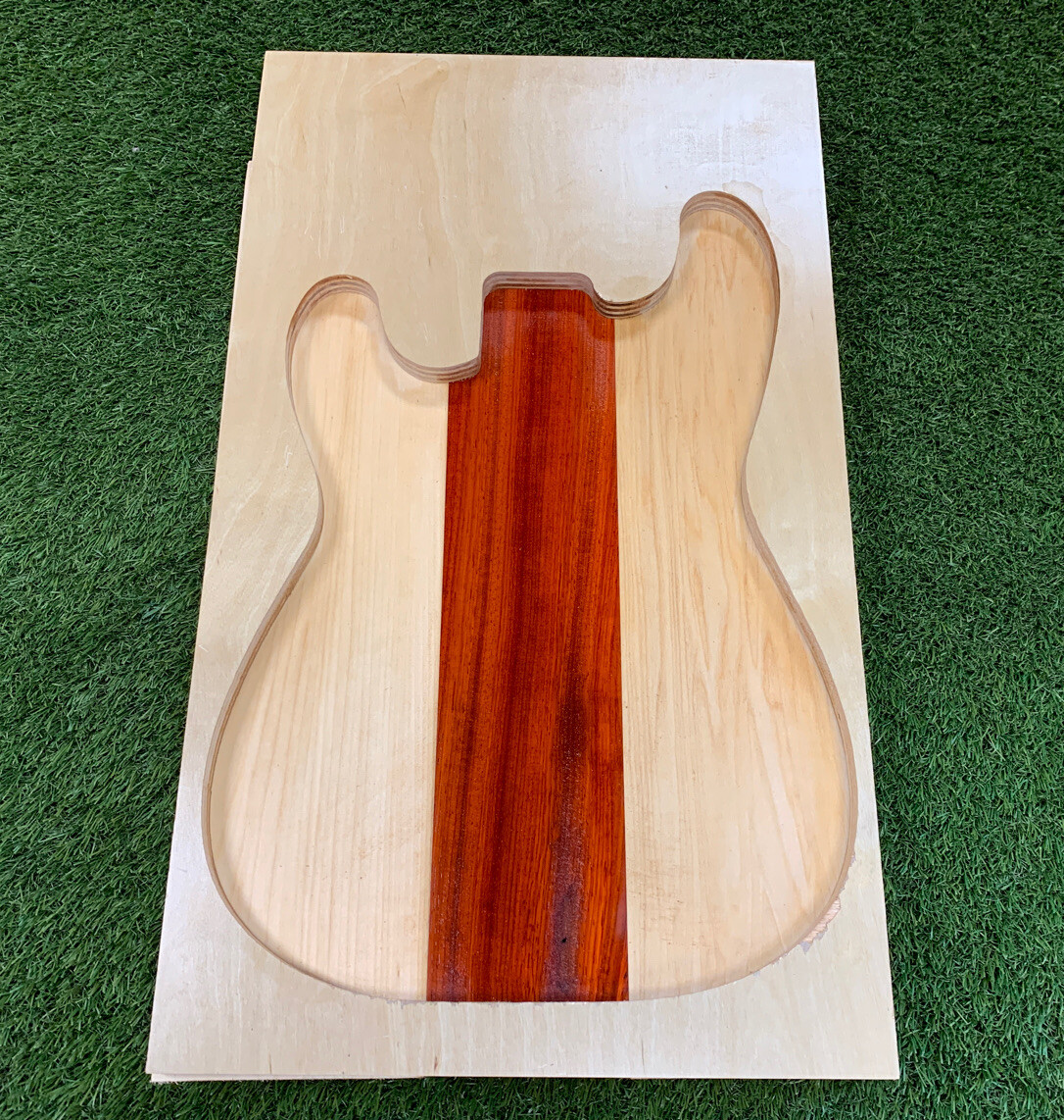 Padauk and Basswood Guitar Body Blank 21x 15x 2- 3 Pcs Glued- Free US Shipping