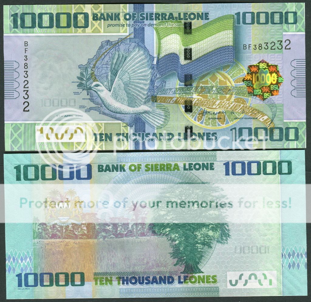 Sierra Leone 10000 Leones 2010 P33a UNC