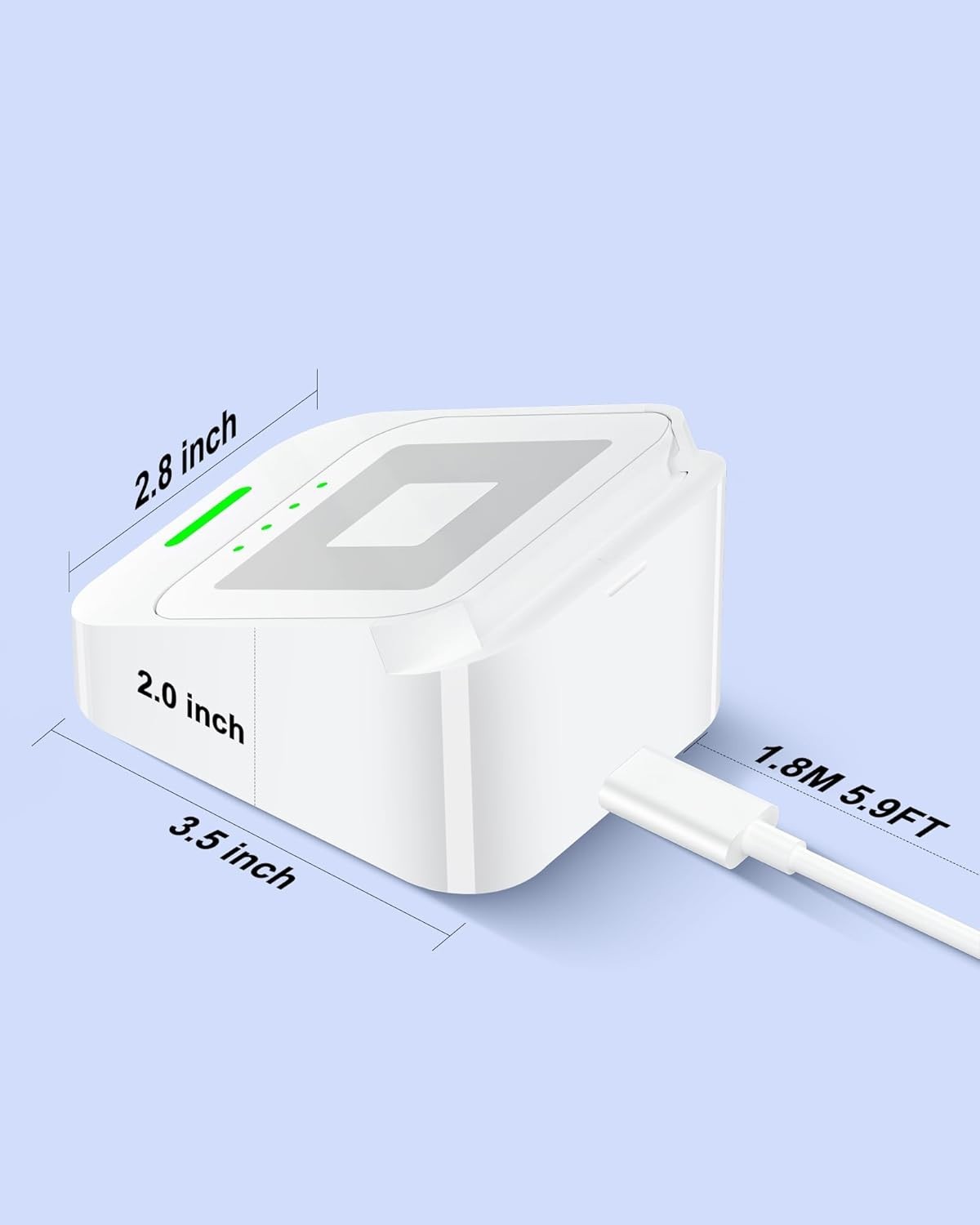 Second Generation Square Card Reader Dock Stand with Detachable USB-C Port