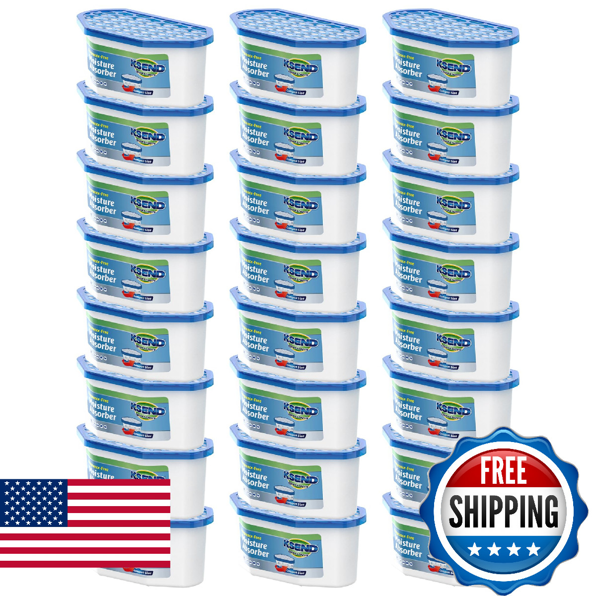 Ksend Moisture Absorbers 24 Pack Compact Dehumidifier Closet Odor Eliminator Fra