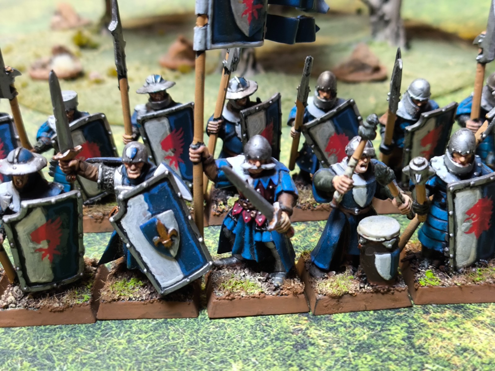 Warhammer Fantasy AOS Bretonnian Army - Men at Arms Unit #2 / pro painted