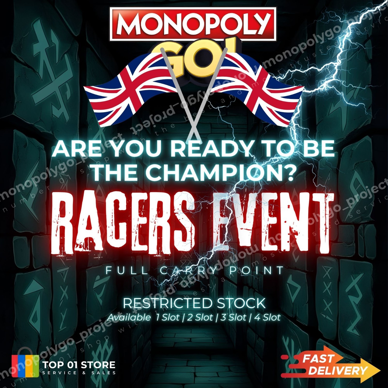 Racers Event Monopoly Go! ⚡️1st Place Guarantee Win 3 Jockey⚡️ Full Carry Point
