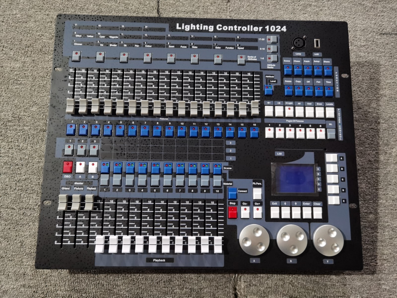 US DMX Console 1024 DMX Controller W/fly case For moving head /par/bar light