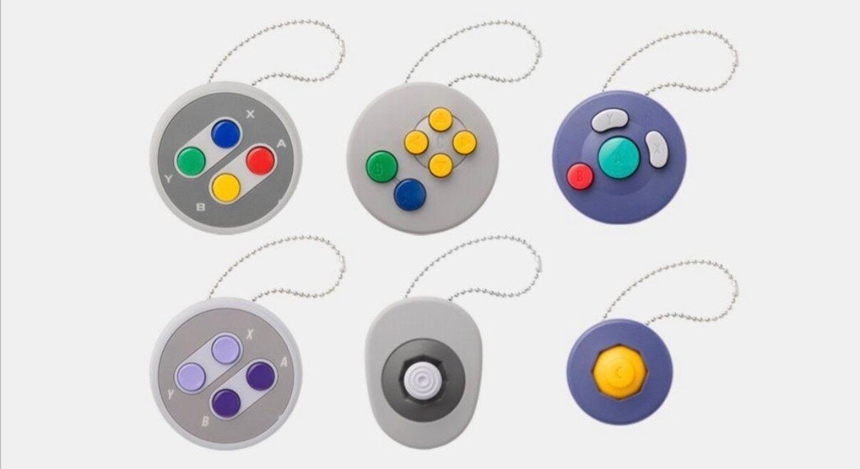 Nintendo Capsule Toy Controller Button Collection 1 & 2 Key Chain