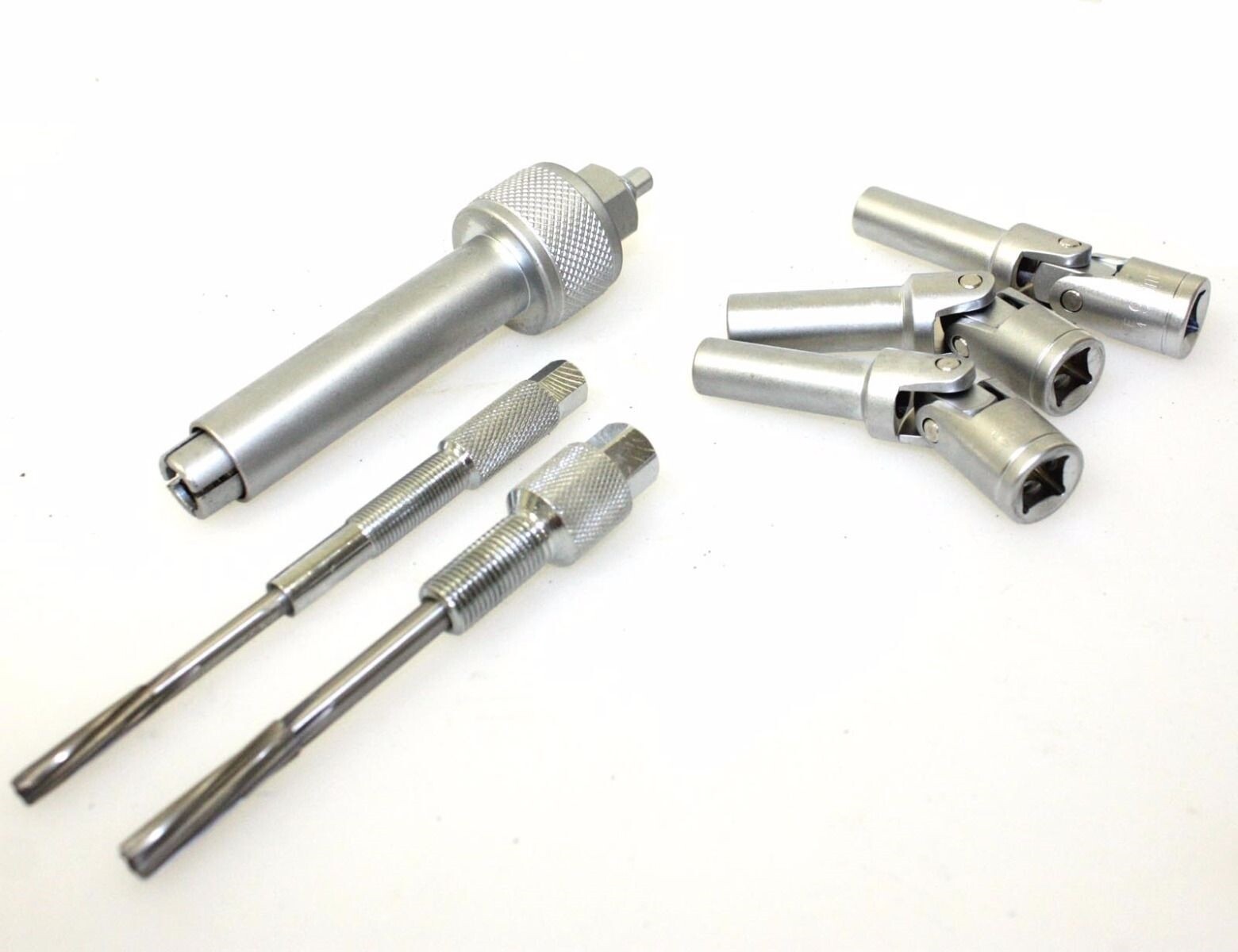 6Pc Diesel Glow Plug Socket Removal Tool Set 8 9 10mm socket& M10 M12 Reaming
