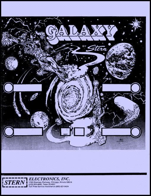 Galaxy Pinball Game Operations/Service/Repair/Troubleshooting Manual Stern uC