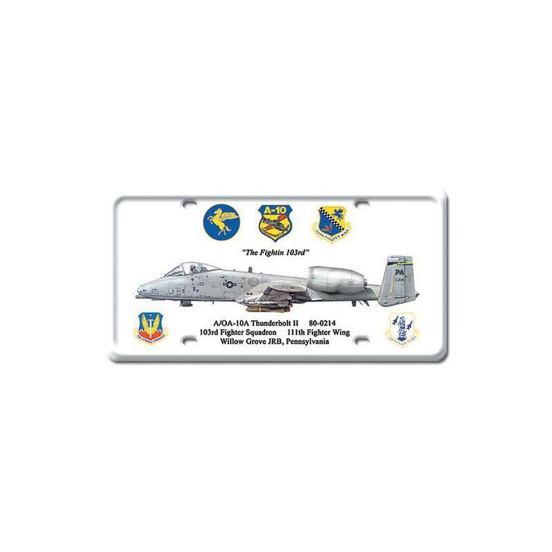 10A THUNDERBOLT II FIGHTER JET PLANE 12" HEAVY DUTY USA MADE METAL LICENSE PLATE