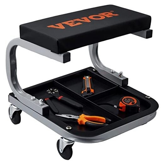 Garage/Shop Seat for 250 LBS Padded Rolling Creeper Workshop - Garage/Shop Seat